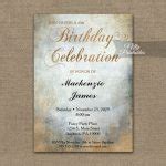 Birthday Invitations Painted Copper - Nifty Printables
