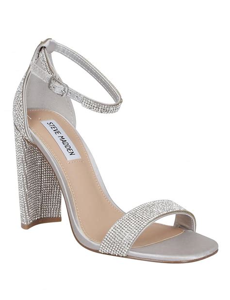 Steve Madden Heels in Silver (Metallic) - Lyst