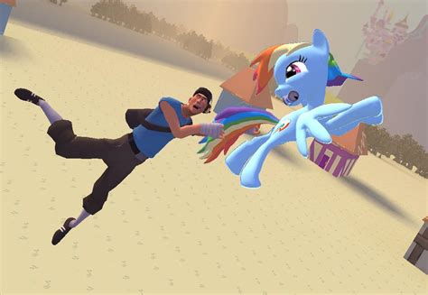 Rainbow Dash pranks Scout by BEEFINATOR on DeviantArt