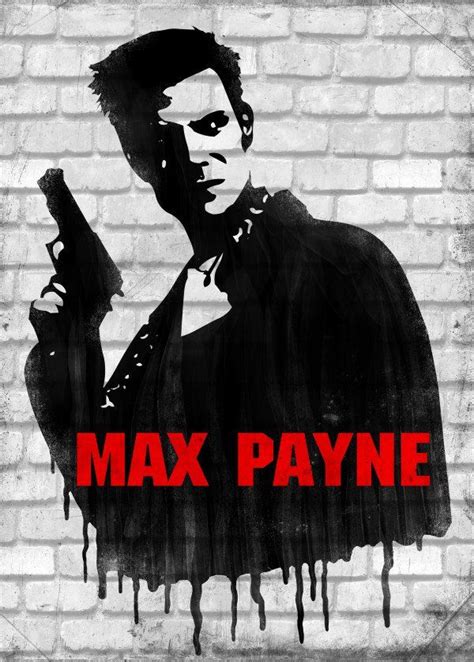 Max Payne Max Payne Gallery quality print on thick 45cm / 32cm metal ...