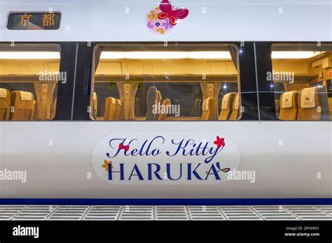 Osaka, Japan - March 28 2023: Hello Kitty Haruka Express operated by JR ...