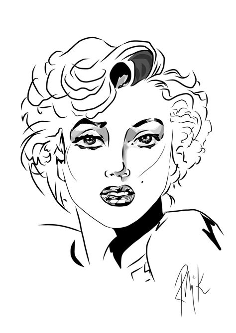 Marilyn Monroe Drawing Pencil at GetDrawings | Free download