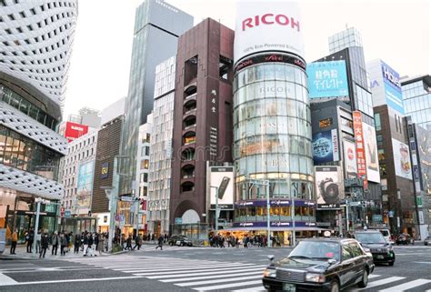 Street View of Ginza District in Tokyo Editorial Stock Image - Image of downtown, japanese ...