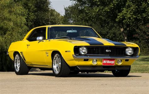 Wallpaper 1969, Yellow, Chevrolet Camaro, Muscle car images for desktop, section chevrolet ...