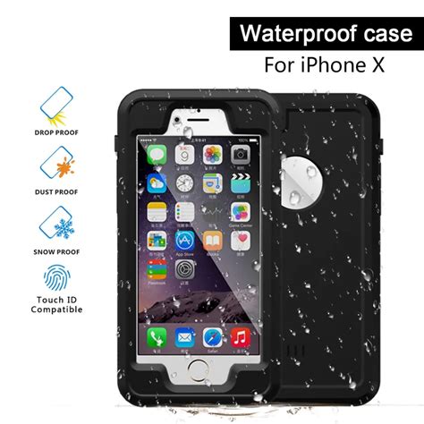 Water Resistant Waterproof Shockproof phone cases for iPhone X Case 360 ...