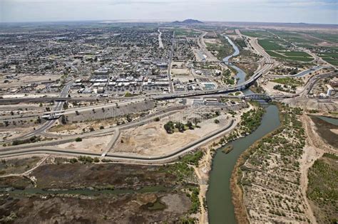 Colorado River at Yuma, Arizona. Aerial view of the Colorado River at Yuma, Ariz , #sponsored, # ...