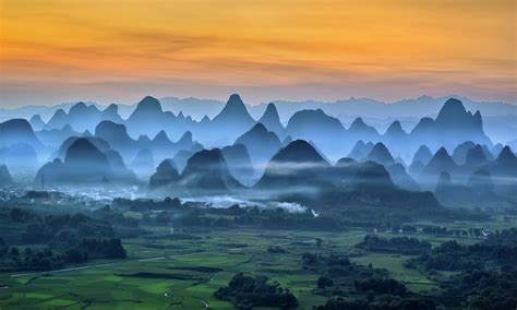 nature, Landscape, Mist, Mountain, Field, Morning, China, Trees, City Wallpapers HD / Desktop ...