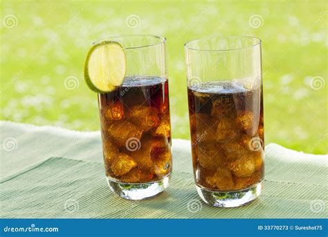 Ice Cold Summer Drinks in Sunlight Garden Stock Image - Image of ...