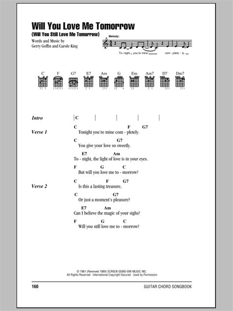 Will You Love Me Tomorrow (Will You Still Love Me Tomorrow) Sheet Music | The Shirelles | Lyrics ...