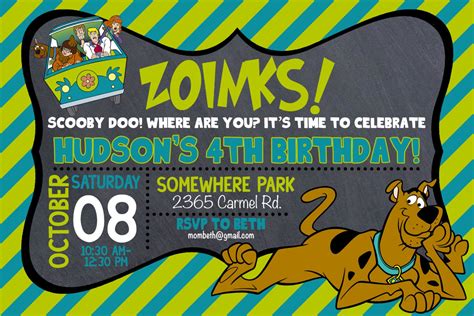 Scooby Doo Custom Birthday Invitation Custom Birthday - vrogue.co