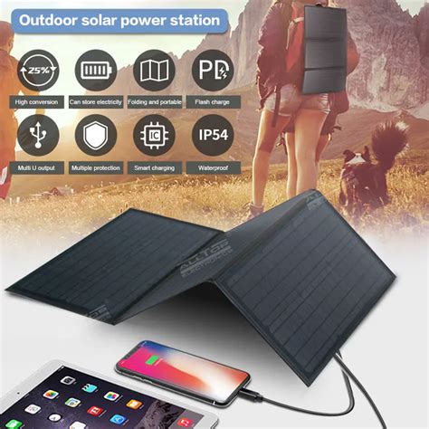 Foldable Waterproof Solar Power Bank Portable Solar Smart Power Bank ...