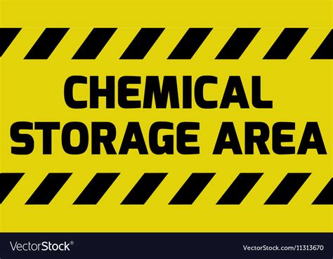 Chemical storage area sign Royalty Free Vector Image