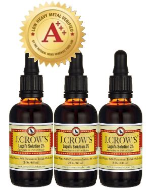 J.CROW'S® Lugol's Solution of Iodine 2% 2 oz Three Pack (3 bottles) $4 – J. Crow's® LLC