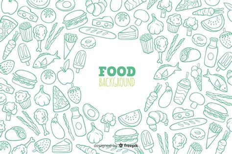 Free Vector | Hand drawn delicious food background