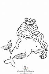 Dolphin And Mermaid Coloring Pages sketch template