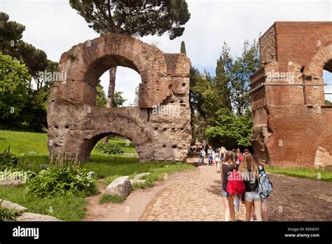 Ruins of the Aqua Claudia aqueduct, Palatine Hill, Rome Forum, Rome ...