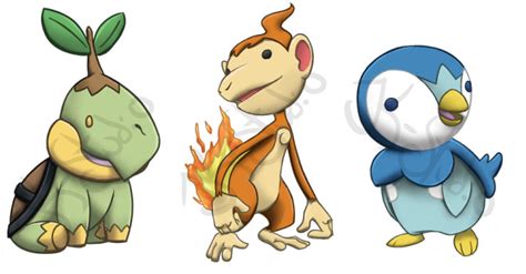 4th Gen Starters by JK-Studio on DeviantArt