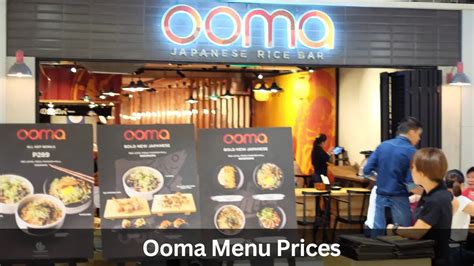 Ooma Menu Prices in Philippines [Latest] 2024