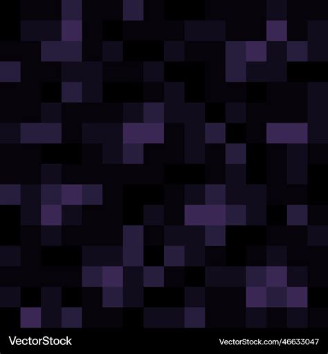 Pixel minecraft style obsidian block background Vector Image