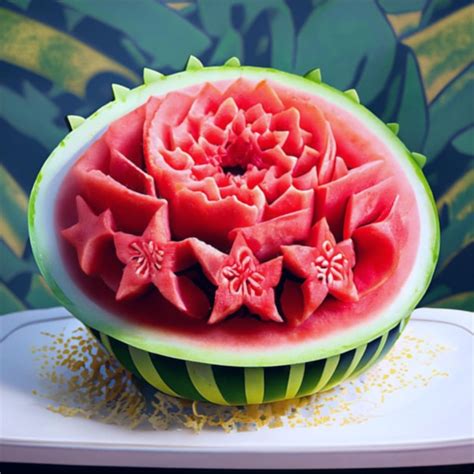 Premium AI Image | fruit carving fruit