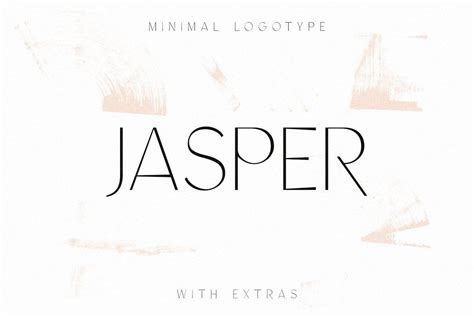 Jasper Font with Extras | Minimal logo, Minimal font, Logo templates