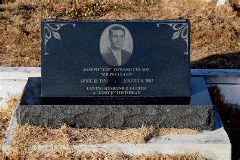 Florida Memory - Headstone for "Mr. Peculiar" Joseph Edward Crusoe in the Key West Cemetery.