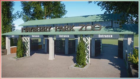 Entrance Plaza | Mayberry Park Zoo | Planet Zoo Speed Build - YouTube