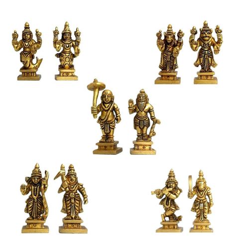 Vishnu Dashavatar Idols - Dasavatharam of Lord Vishnu Statues Ten ...