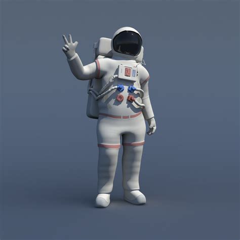 3d obj rigged nasa astronaut