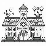 Kleurplaat Ziekenhuis Krankenhaus Kleurplaten Ziek Ausmalbilder Krank  sketch template