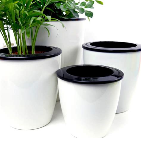 1/6x Landen Self Watering Plant Pots White Planters Bulk Plastic Large ...