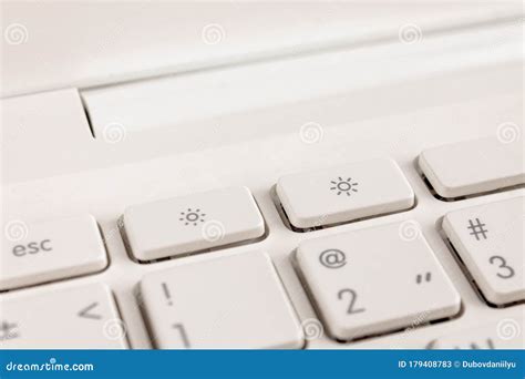 Laptop Computer Keyboard With Backlight Icon On The Key, The Concept Of Automatic Adjustment Of ...