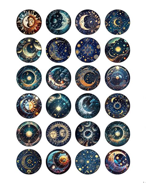 Celestial Symbols Printable Download Circles