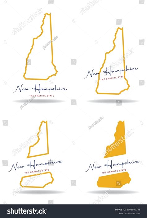 New Hampshire Logo Design Small Map Stock Vector (Royalty Free ...