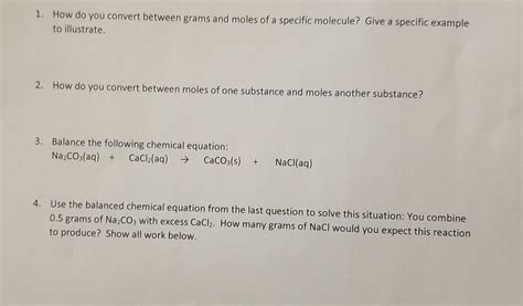 Grams To Moles Examples