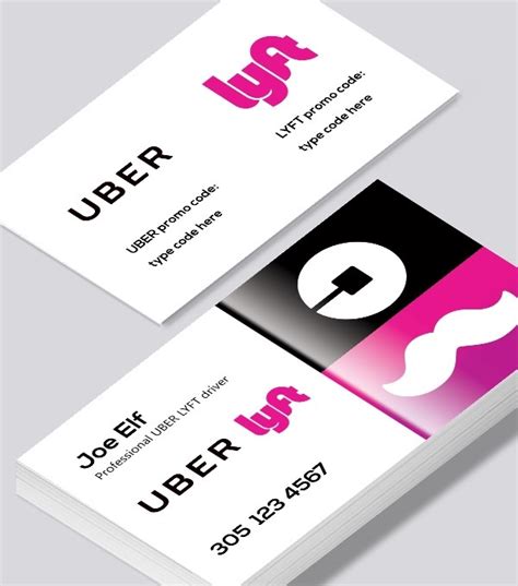 Uber and Lyft business card - Modern Design - PrintElf