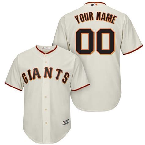 Mens San Francisco Giants Custom Name & Number Cool Base Baseball ...