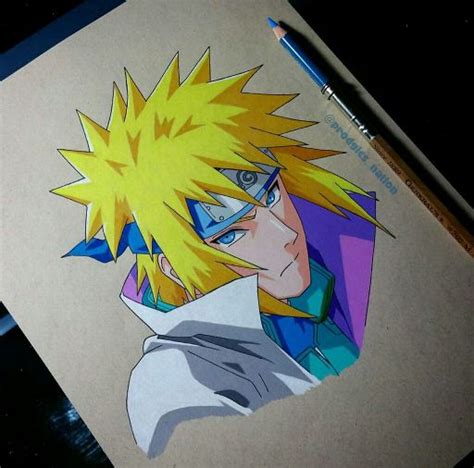 Drawing of Minato - Color Pencils | Anime Amino