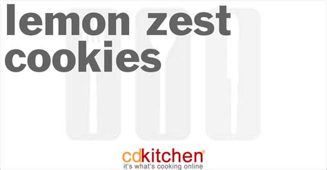 Lemon Zest Cookies Recipe | CDKitchen.com