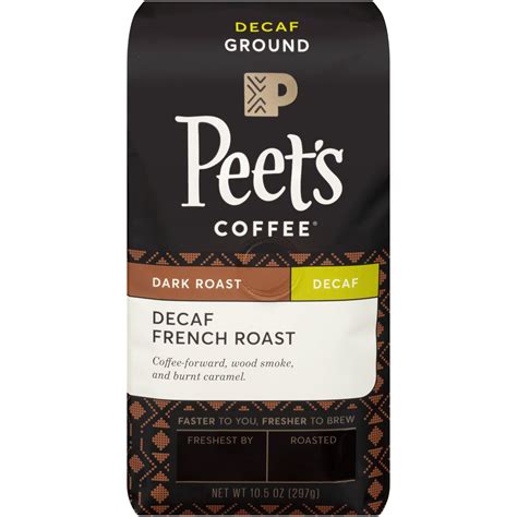 Peet's Coffee French Roast Decaf Ground Coffee, Dark Roast, 10.5 oz - Walmart.com - Walmart.com