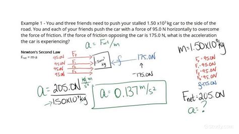 Calculating the Acceleration of an Object Experiencing a Net Force | Physics | Study.com