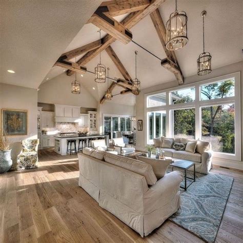 In this article you can find 60 vaulted ceiling ideas, which are going to make … | Farm house ...