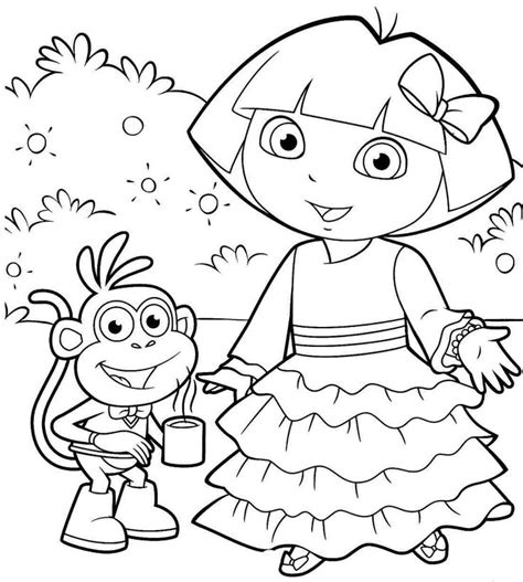 Dora The Explorer Ask Something | Dora The Explorer Coloring Pages | Pinterest