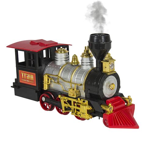 Best Choice Products Kids Classic Battery Operated Train Set with Real Smoke, Music & Lights ...