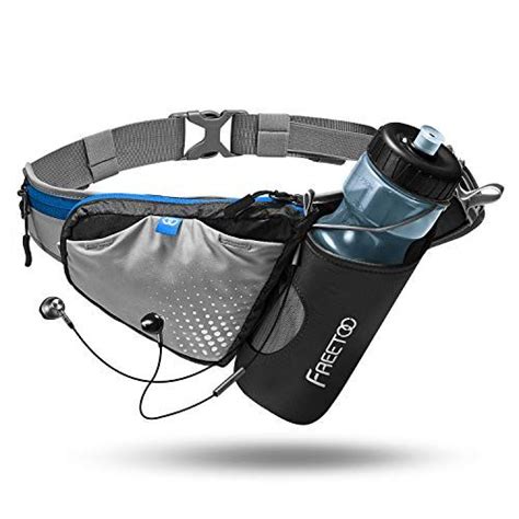 FREETOO Lightweight Running Water Bottle Belt No Bounce Running Water Waist Pack Hydration Belt ...