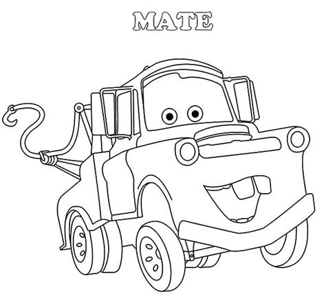 Tow Mater Coloring Page at GetColorings.com | Free printable colorings pages to print and color