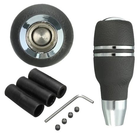 Universal Automatic Gear Shift Knob Knob Black Leather Car Gear Knob Fit Automatic Car-in Gear ...