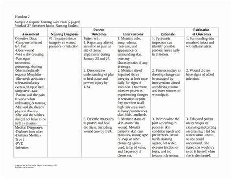 30 Examples Of Nursing Care Plans | Example Document Template