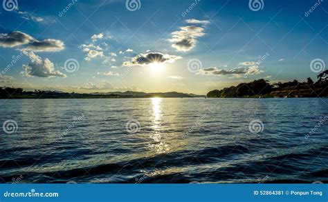 Sunset at Mekong river stock image. Image of chiang, cloud - 52864381