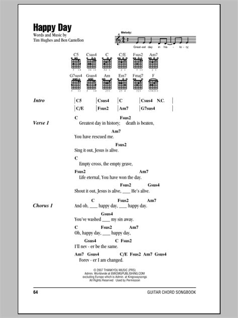 Happy Day by Tim Hughes - Guitar Chords/Lyrics - Guitar Instructor